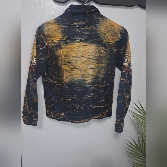 8ighth Dstrkt Collared Embroidered Long Sleeve Denim Kids Jacket Sz 9-10 - Picture 7 of 12